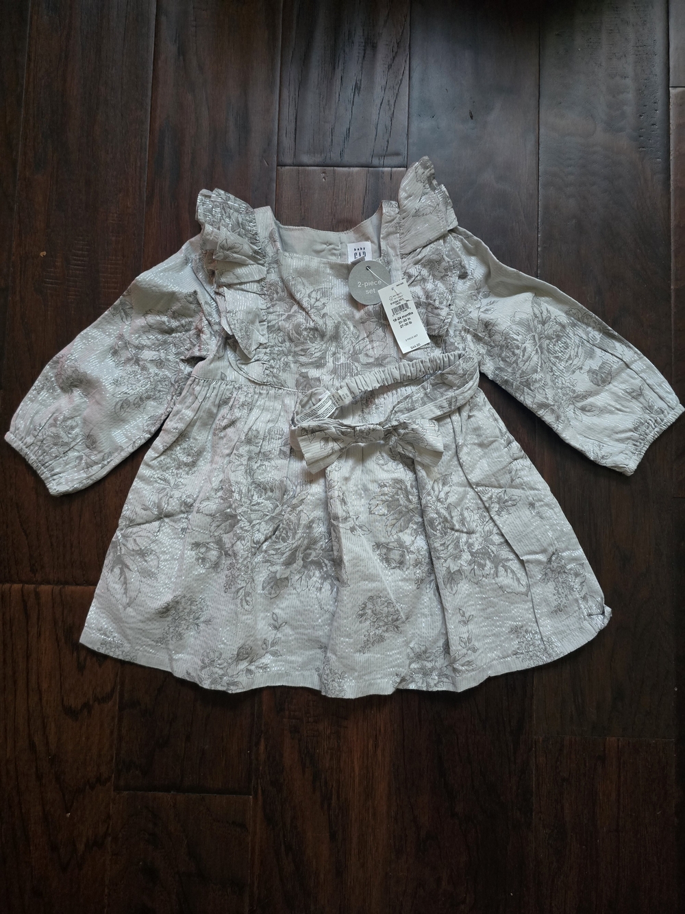 Gap Baby Floral Ruffle Long-Sleeve Dress
